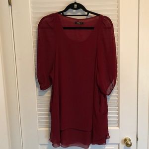 Millau Tops - Red flowy tunic/ dress Millau Tops - Red flowy tunic/ dress